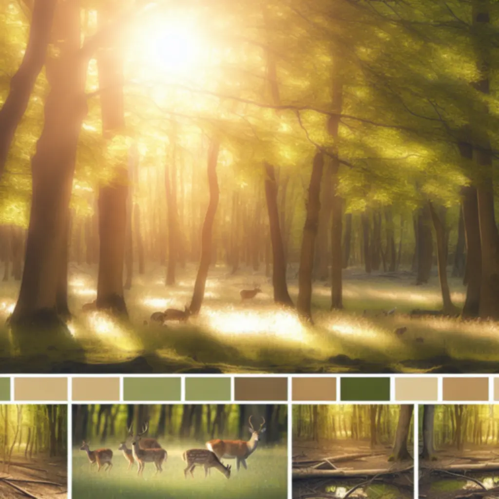 Magyar erdőben élő állatok természetes élőhelyükön