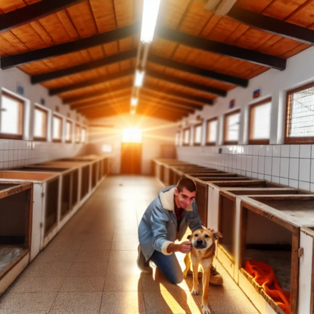 Önkéntes állateledelet oszt és kifutót rendez állatok közelében